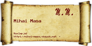 Mihai Masa névjegykártya